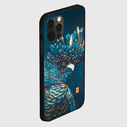 Чехол для iPhone 12 Pro Max Попугай акварельный - big picture, цвет: 3D-черный — фото 2