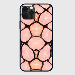 Чехол для iPhone 12 Pro Max Розовые пятна жирафа, цвет: 3D-черный