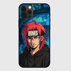 Чехол для iPhone 12 Pro Max Bones аниме, цвет: 3D-черный