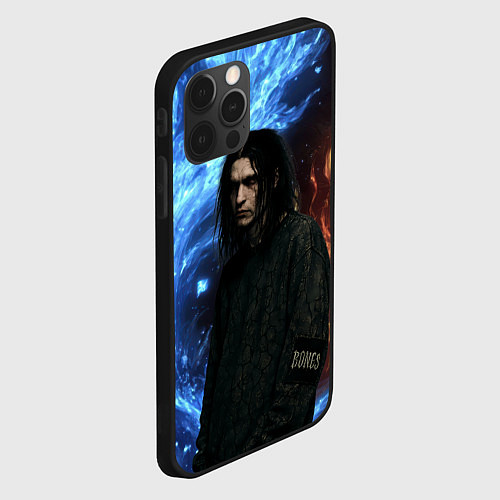 Чехол iPhone 12 Pro Max Bones депрессивный стиль / 3D-Черный – фото 2