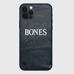 Чехол для iPhone 12 Pro Max Bones разбитое стекло, цвет: 3D-черный