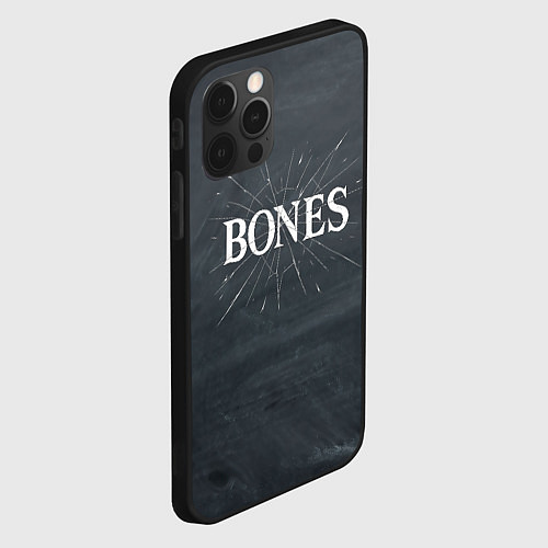 Чехол iPhone 12 Pro Max Bones разбитое стекло / 3D-Черный – фото 2