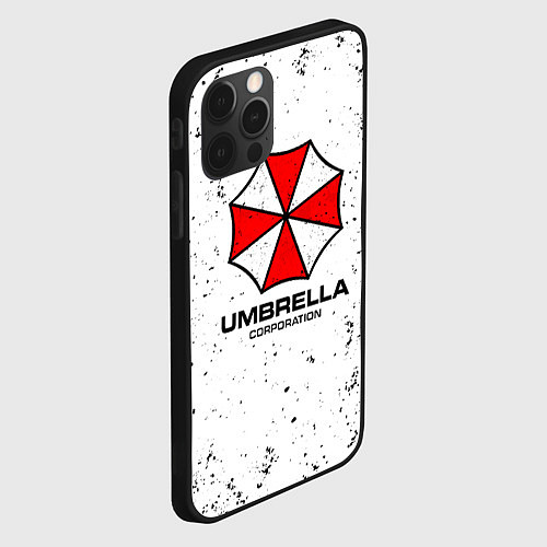 Чехол iPhone 12 Pro Max Umbrella - white dirt / 3D-Черный – фото 2