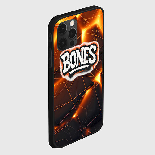 Чехол iPhone 12 Pro Max Bones лого в уличном стиле / 3D-Черный – фото 2