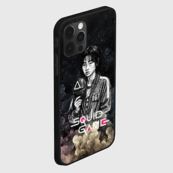 Чехол для iPhone 12 Pro Max Игрок 067 с маской - Игра в кальмара, цвет: 3D-черный — фото 2