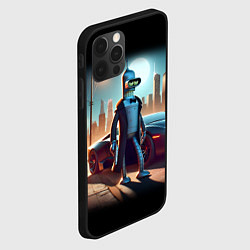 Чехол для iPhone 12 Pro Max Бендер с пистолетом - Нью-Йоркская мафия, цвет: 3D-черный — фото 2