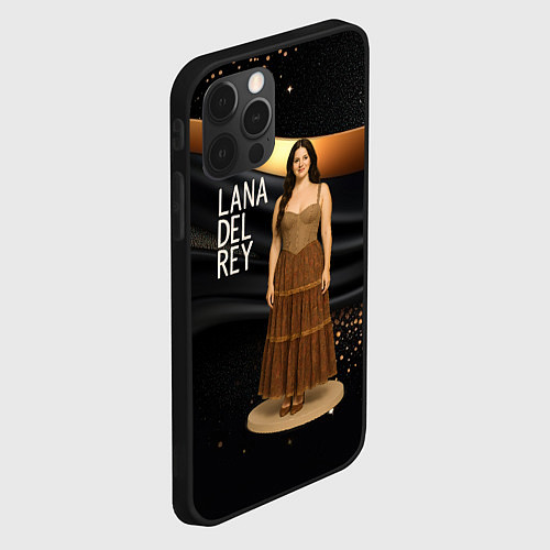 Чехол iPhone 12 Pro Max Lana Del Rey в ретро платье / 3D-Черный – фото 2