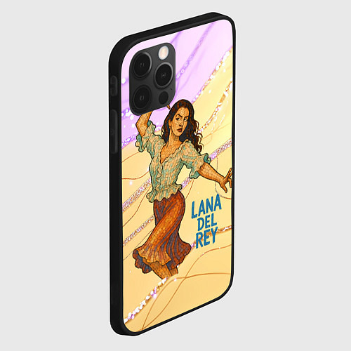 Чехол iPhone 12 Pro Max Lana Del Rey танцует / 3D-Черный – фото 2
