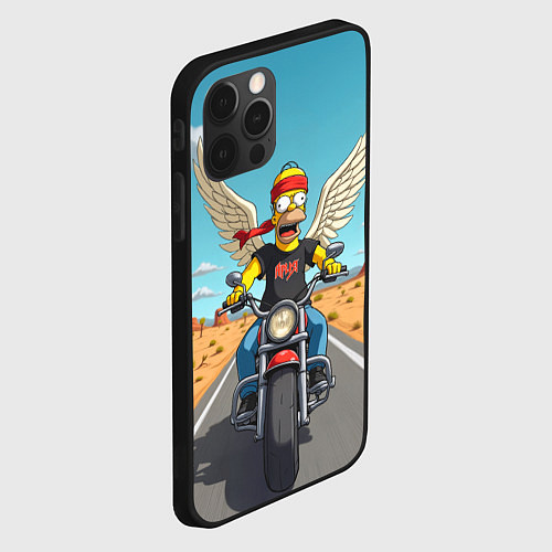Чехол iPhone 12 Pro Max Летящий в даль Гомер - Ария / 3D-Черный – фото 2