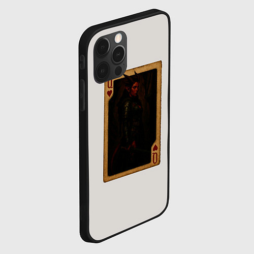Чехол iPhone 12 Pro Max Каллиста: дама червей / 3D-Черный – фото 2