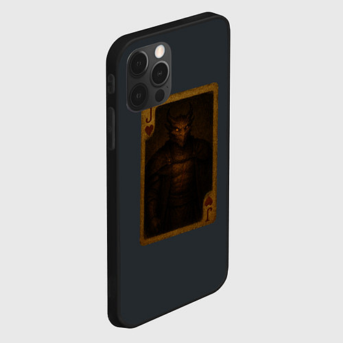 Чехол iPhone 12 Pro Max Иггран Сиф: валет червей / 3D-Черный – фото 2