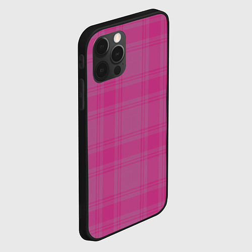 Чехол iPhone 12 Pro Max Checkered pink / 3D-Черный – фото 2
