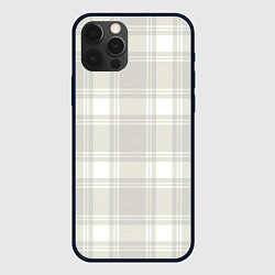 Чехол для iPhone 12 Pro Max Checked white completely, цвет: 3D-черный