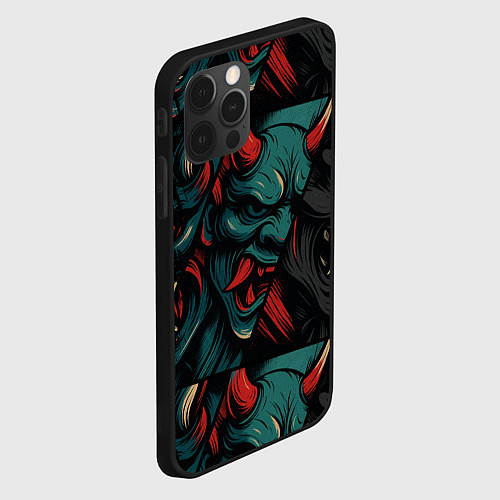 Чехол iPhone 12 Pro Max Демоны Они - нейроарт / 3D-Черный – фото 2
