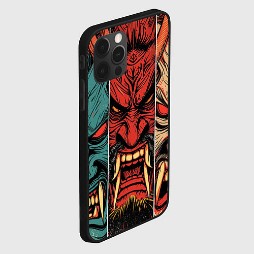 Чехол iPhone 12 Pro Max Demons Oni - neuroart / 3D-Черный – фото 2