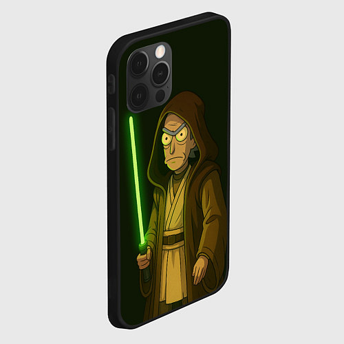 Чехол iPhone 12 Pro Max Рик - магистр-джедай / 3D-Черный – фото 2