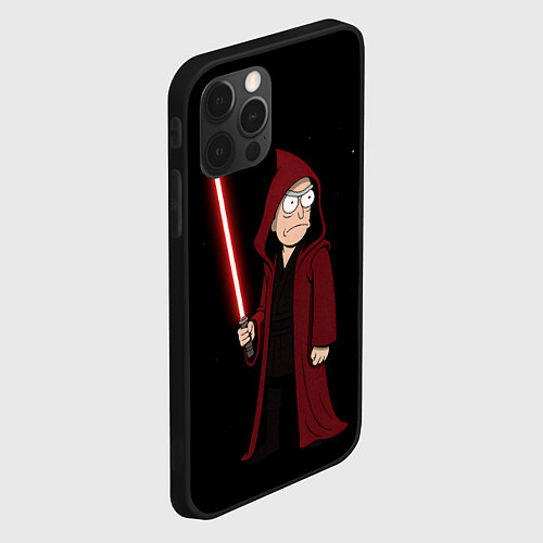 Чехол iPhone 12 Pro Max Рик - тёмная сторона силы / 3D-Черный – фото 2