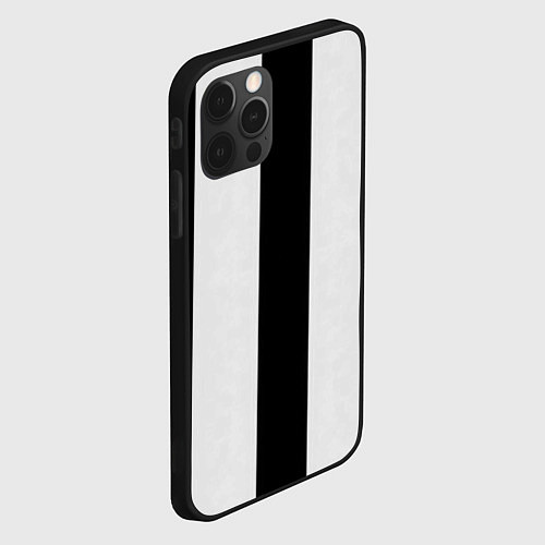 Чехол iPhone 12 Pro Max Color black light gray line / 3D-Черный – фото 2