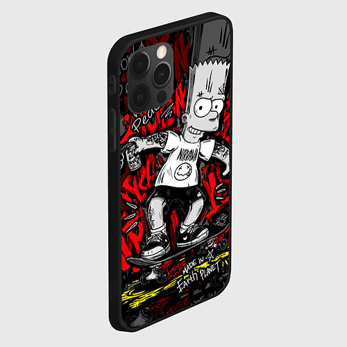 Чехол iPhone 12 Pro Max Татуированный барт / 3D-Черный – фото 2
