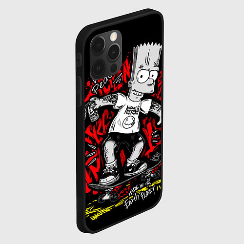 Чехол iPhone 12 Pro Max Барт в татуировках / 3D-Черный – фото 2