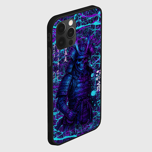 Чехол iPhone 12 Pro Max Призрак самурая - неновый арт / 3D-Черный – фото 2