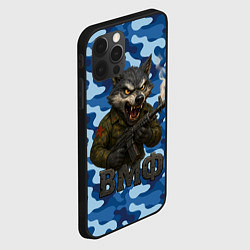 Чехол для iPhone 12 Pro Max Волк стреляет из автомата ВМФ, цвет: 3D-черный — фото 2