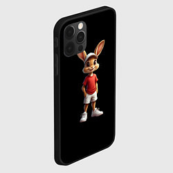 Чехол для iPhone 12 Pro Max Милый заяц в белых шортах, цвет: 3D-черный — фото 2