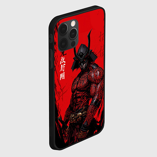 Чехол iPhone 12 Pro Max Демон Они самурай / 3D-Черный – фото 2