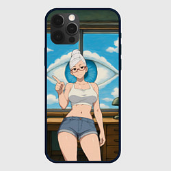 Чехол для iPhone 12 Pro Max Dandadan Seiko в комнате указывает, цвет: 3D-черный