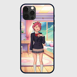 Чехол для iPhone 12 Pro Max Дандадан Сиратори Айра смущается, цвет: 3D-черный