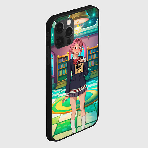 Чехол iPhone 12 Pro Max Дандадан Сиратори Айра хочет обнимашек / 3D-Черный – фото 2