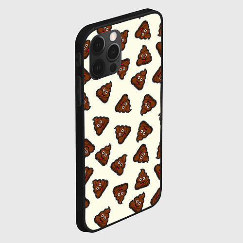 Чехол iPhone 12 Pro Max Нашивки какашки / 3D-Черный – фото 2