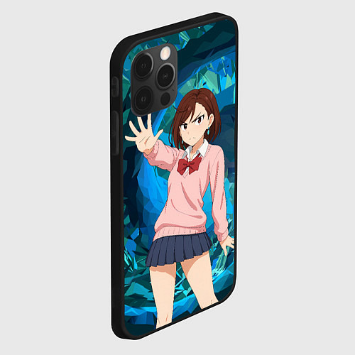 Чехол iPhone 12 Pro Max Сиратори Айра - знак стоп / 3D-Черный – фото 2