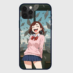 Чехол для iPhone 12 Pro Max Сиратори Айра смеется - Дандадан, цвет: 3D-черный