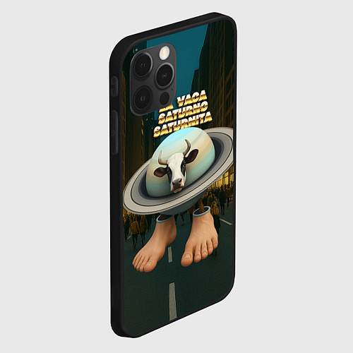 Чехол iPhone 12 Pro Max La Vaca Saturno Saturnita мем / 3D-Черный – фото 2