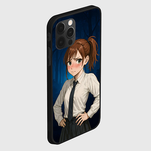 Чехол iPhone 12 Pro Max Сиратори Айра школьница / 3D-Черный – фото 2