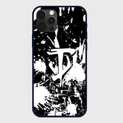 Чехол для iPhone 12 Pro Max Doom белые краски, цвет: 3D-черный