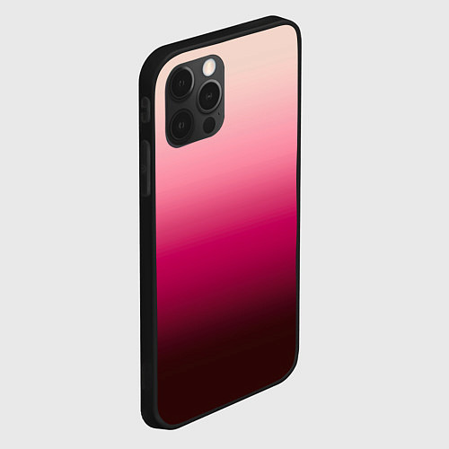 Чехол iPhone 12 Pro Max Градиент transcendent pink омбре / 3D-Черный – фото 2