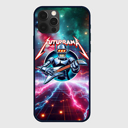 Чехол для iPhone 12 Pro Max Гитарист Бендер рок группы Футурама, цвет: 3D-черный
