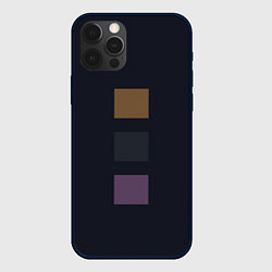 Чехол для iPhone 12 Pro Max Три элемента кубизм в цвете глубокий индиго, цвет: 3D-черный