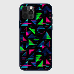 Чехол для iPhone 12 Pro Max Геометрия глитч, цвет: 3D-черный