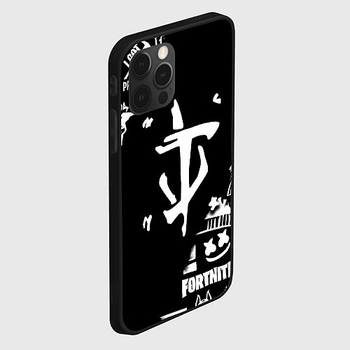 Чехол iPhone 12 Pro Max Doom x fortnite logo / 3D-Черный – фото 2
