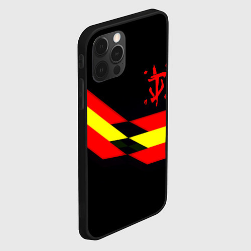 Чехол iPhone 12 Pro Max Doom геометрия / 3D-Черный – фото 2