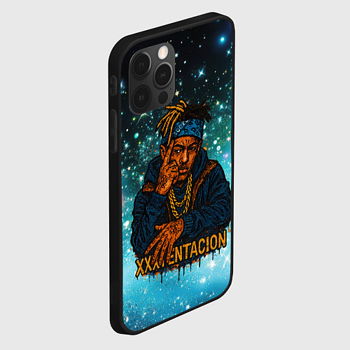 Чехол iPhone 12 Pro Max XXXTentacion think about it / 3D-Черный – фото 2