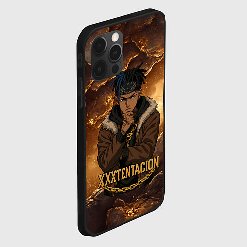 Чехол iPhone 12 Pro Max XXXTentacion anime style / 3D-Черный – фото 2