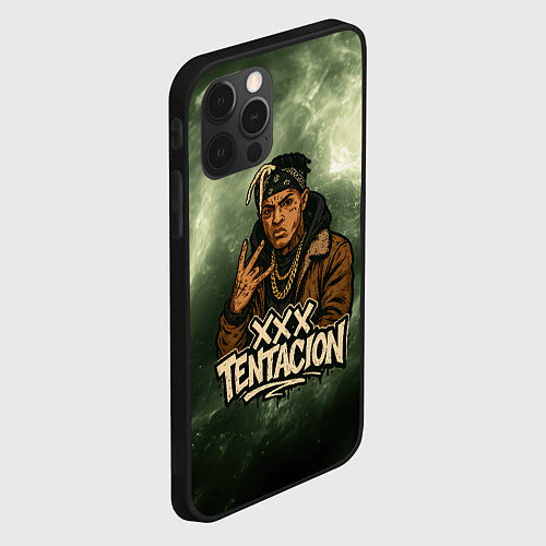 Чехол iPhone 12 Pro Max XXXTentacion anime / 3D-Черный – фото 2