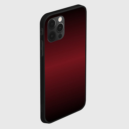 Чехол iPhone 12 Pro Max Градиент темно-бордовый / 3D-Черный – фото 2