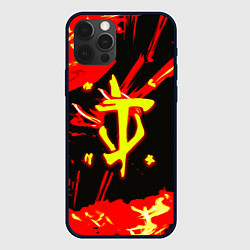 Чехол для iPhone 12 Pro Max Doom огненный, цвет: 3D-черный
