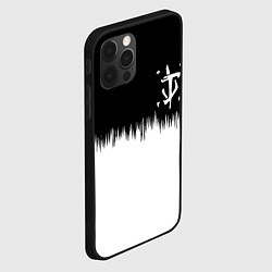 Чехол для iPhone 12 Pro Max Doom краски черно белый, цвет: 3D-черный — фото 2