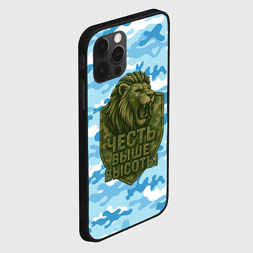 Чехол iPhone 12 Pro Max Честь выше высоты ВДВ / 3D-Черный – фото 2